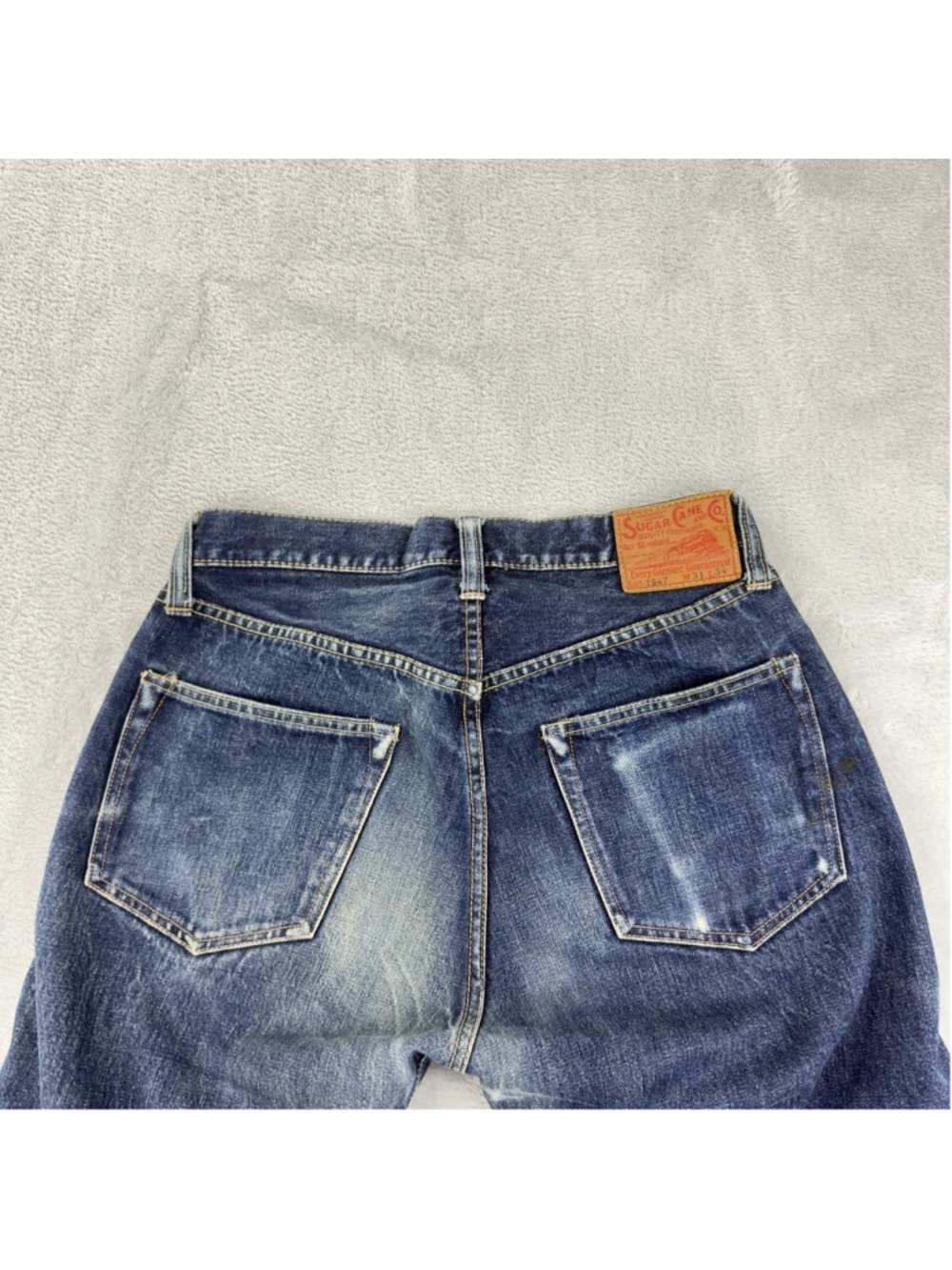 Sugar Cane 1947 Men's Size 30 W x 27 L Red Selvedge Button Fly Denim Jeans Japan - Picture 10 of 10